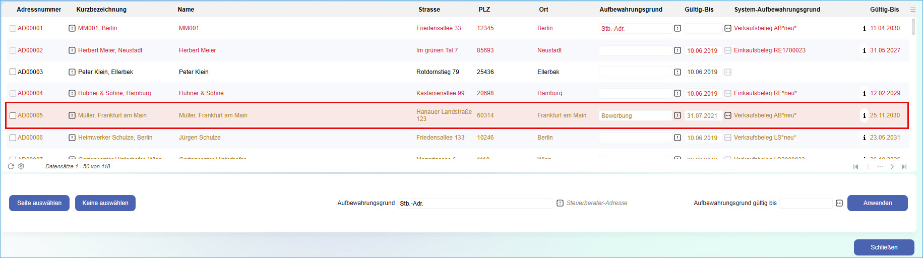 Adressen anonymisieren 5