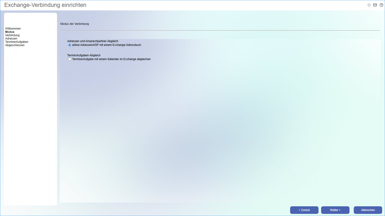 Assistent Exchange-Verbindungen 0