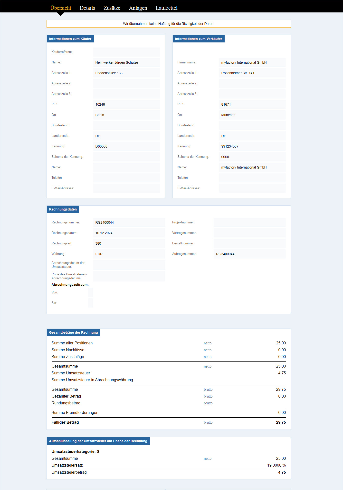 E-Invoicing: So gelingt der automatisierte Austausch elektronischer Rechnungen mit der Myfactory 6