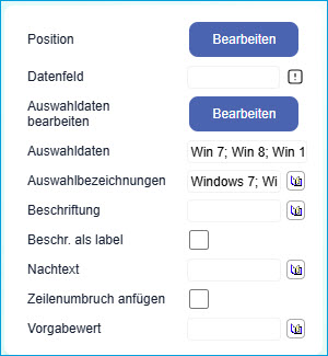 Formularfeld Manuell Auswahl 1