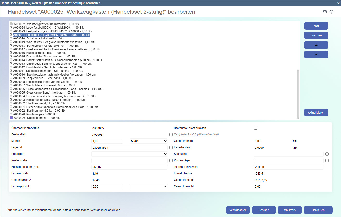 Optionen - Bestandteile 6