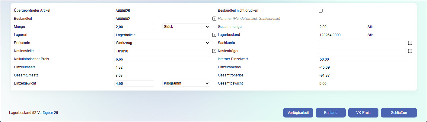 Optionen - Bestandteile 4