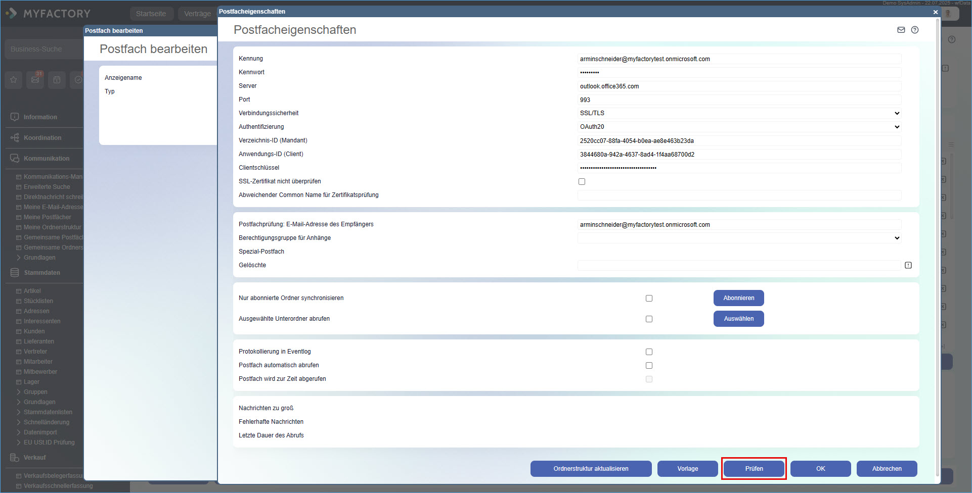 IMAP/SMTP/POP3 mit OAuth 2.0-Authentifizierung 31