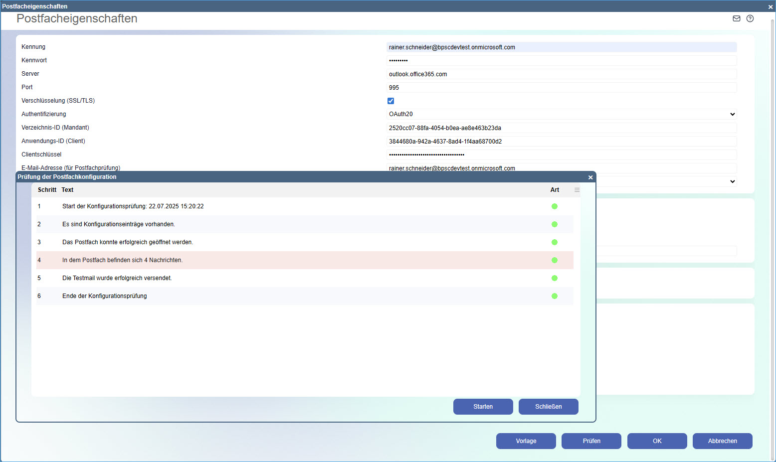 IMAP/SMTP/POP3 mit OAuth 2.0-Authentifizierung 53