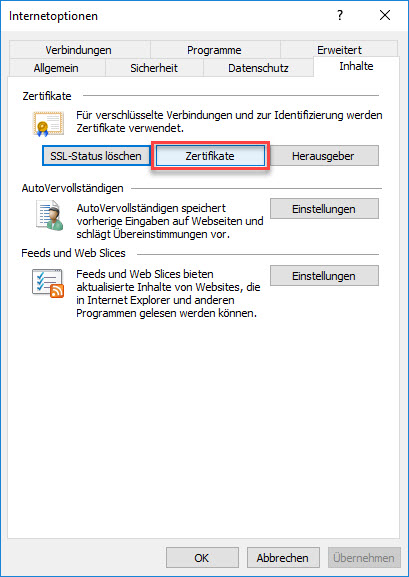 E-Mail-Zertifikat installieren und konfigurieren (mit Internet Explorer und Chrome) 4