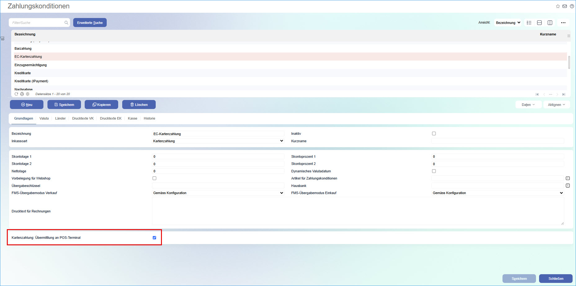 Myfactory.POS: Die Kasse konfigurieren 33