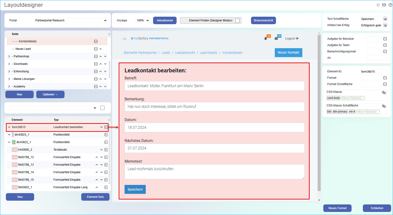 Leadkontakt anlegen / bearbeiten 6