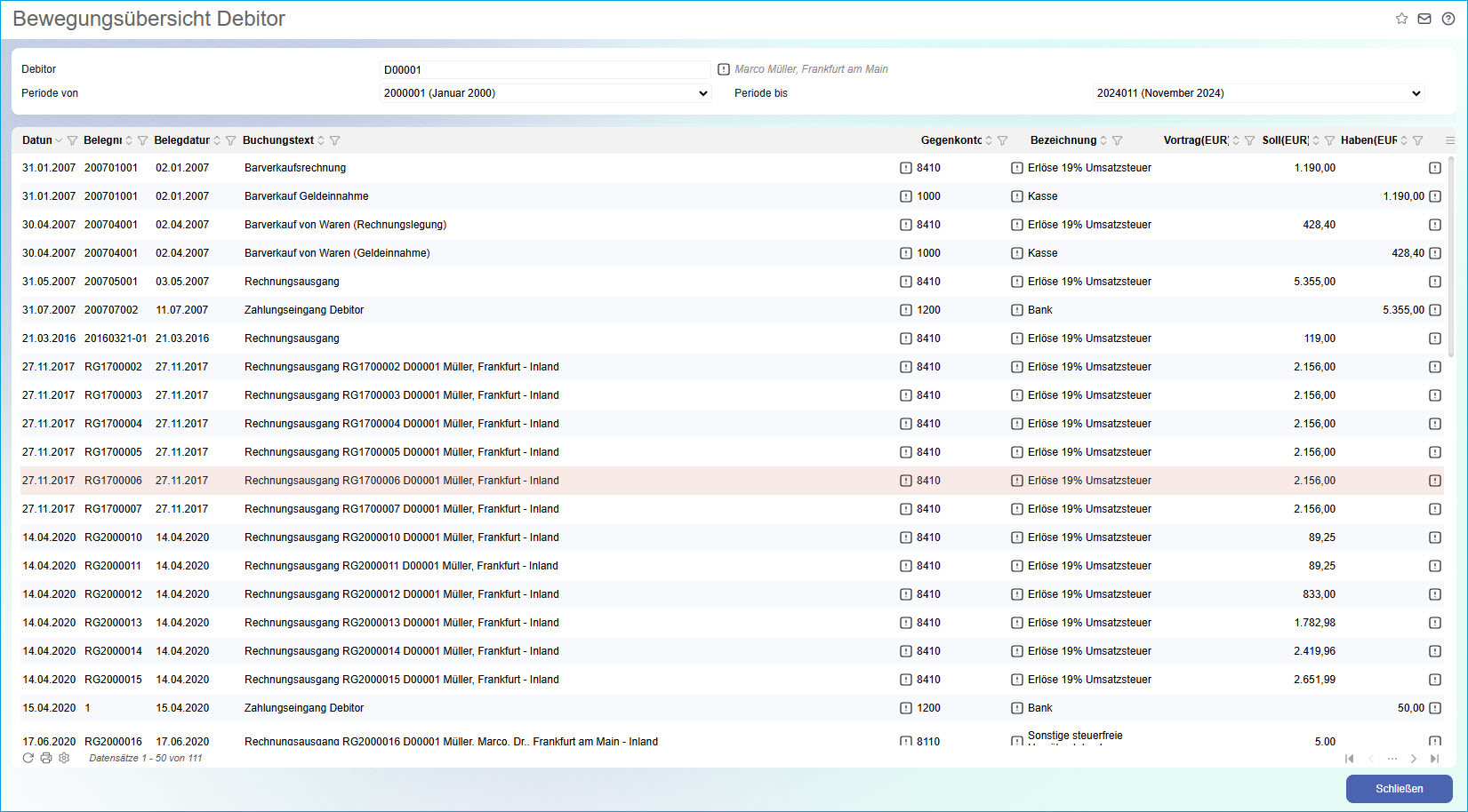 ListView-Auswertungen 0