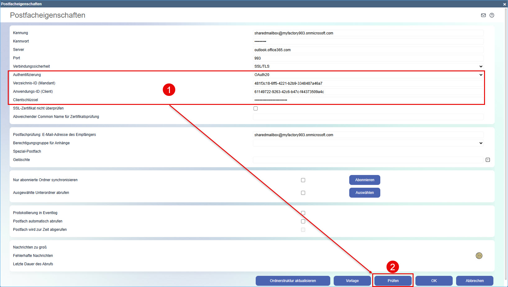 IMAP-Shared Mailbox mit OAuth 2.0 einrichten 10
