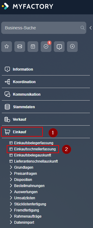 Tutorial: Wie erfasse ich eine Einkaufsbestellung? 0