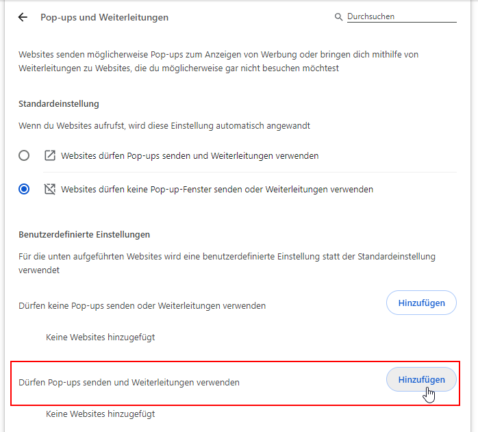 Tutorial: Google Chrome für die Myfactory einrichten 7